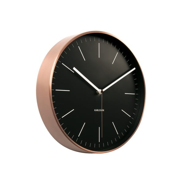 Ceas de perete Present Time Minimal, negru -image-1