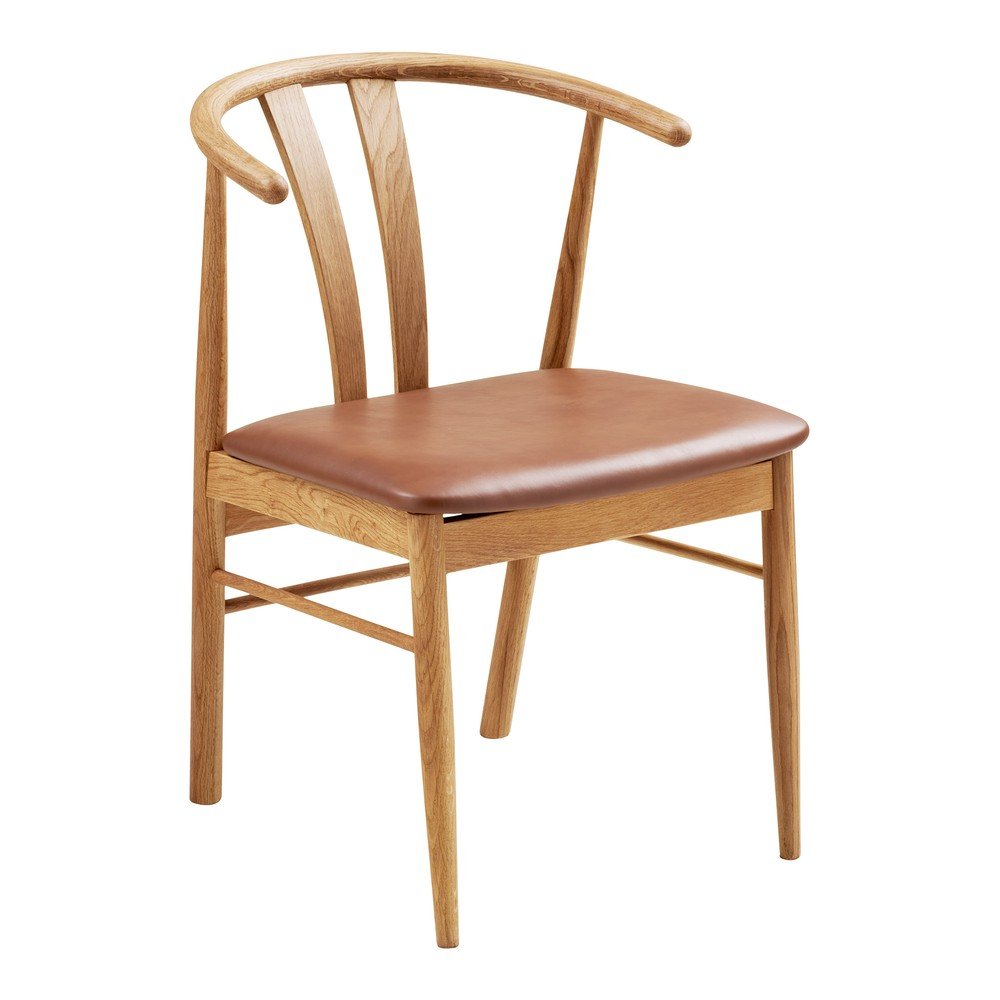 Scaun de dining maro/în culoare naturală din lemn de stejar Artenara – House Nordic