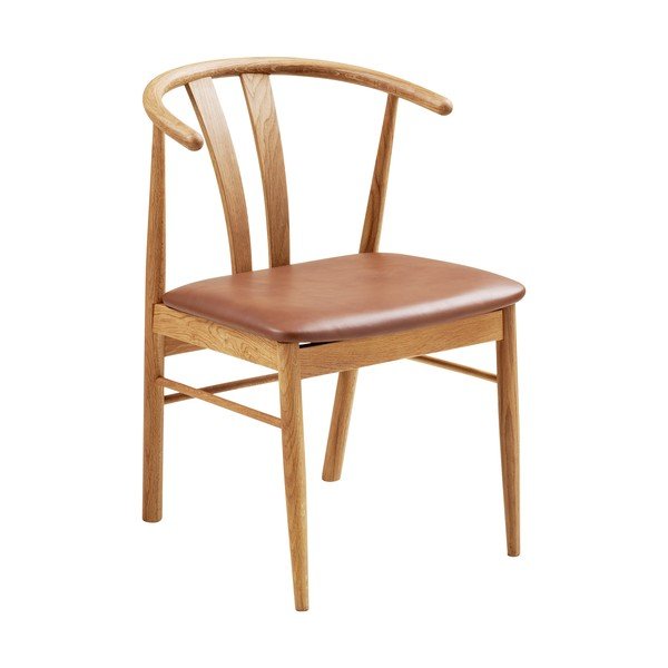 Scaun de dining maro/în culoare naturală din lemn de stejar Artenara – House Nordic