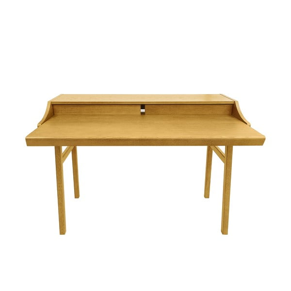 Birou de tip secretaire cu aspect de lemn de stejar 44x115 cm Carteret – Woodman-image-3