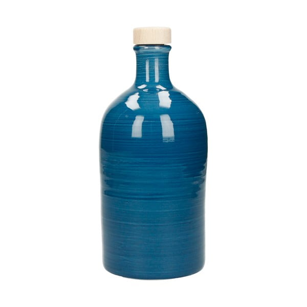 Sticlă din ceramică pentru ulei Brandani Maiolica, 500 ml, albastru
