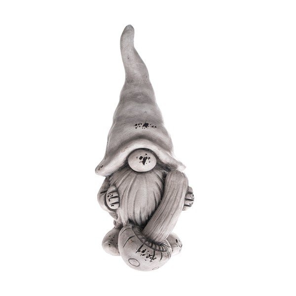 Decorațiune Dakls Gnome, înălțime 44,5 cm, gri