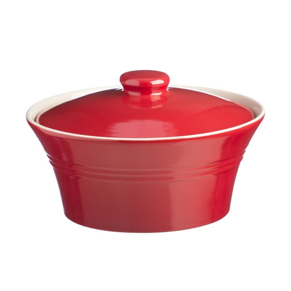 Recipient ceramic Classic Kitchen, 25.5 cm, roșu