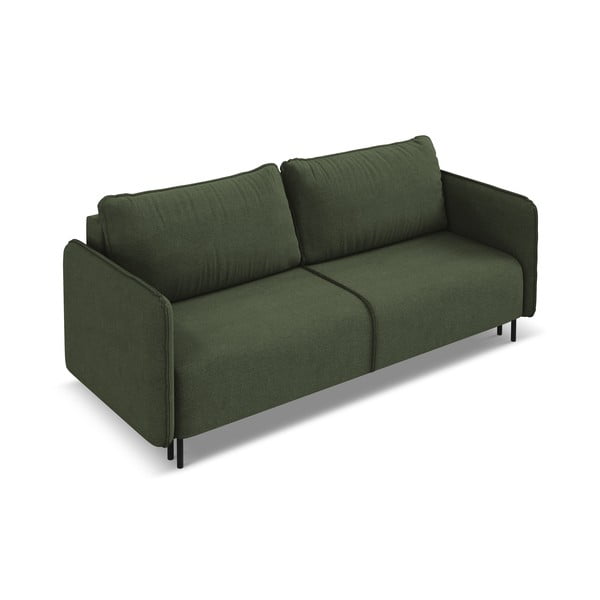 Canapea verde extensibilă/cu spațiu de depozitare 226 cm Luana – Makamii-image-3