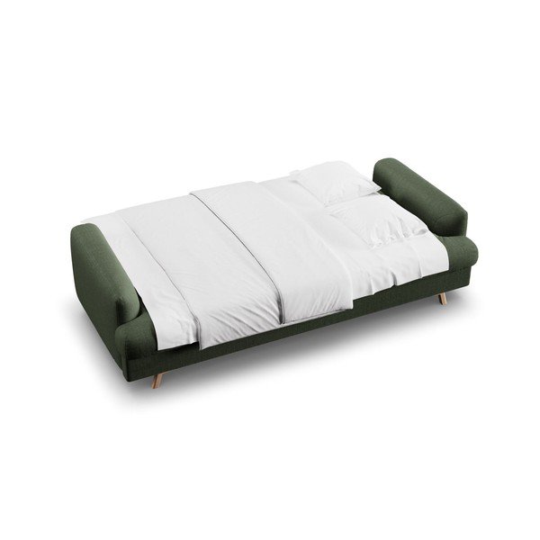Canapea verde extensibilă/cu spațiu de depozitare 233 cm Naomi – Micadoni -image-3