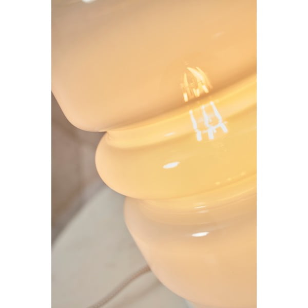 Veioză albă cu abajur din sticlă (înălțime 23 cm) Verona – it's about RoMi-image-3