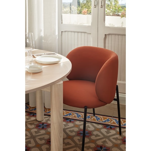 Set de scaune de sufragerie roșu 2 buc. tapițat Mogi – Teulat-image-1