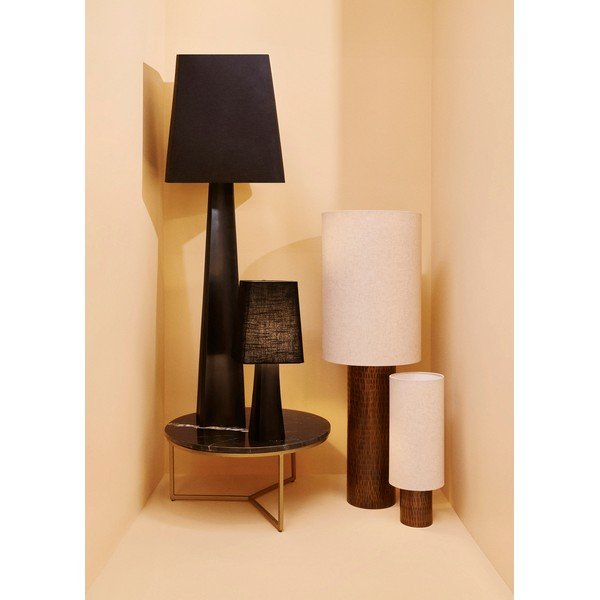 Lampadar negru cu abajur textil (înălțime 151 cm) Tripura – Bizzotto-image-1