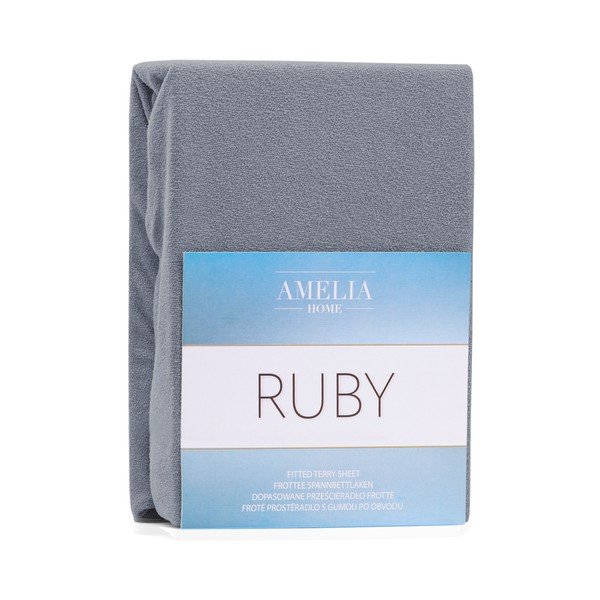 Cearșaf elastic pentru pat dublu AmeliaHome Ruby Siesta , 200-220 x 200 cm, gri-image-2