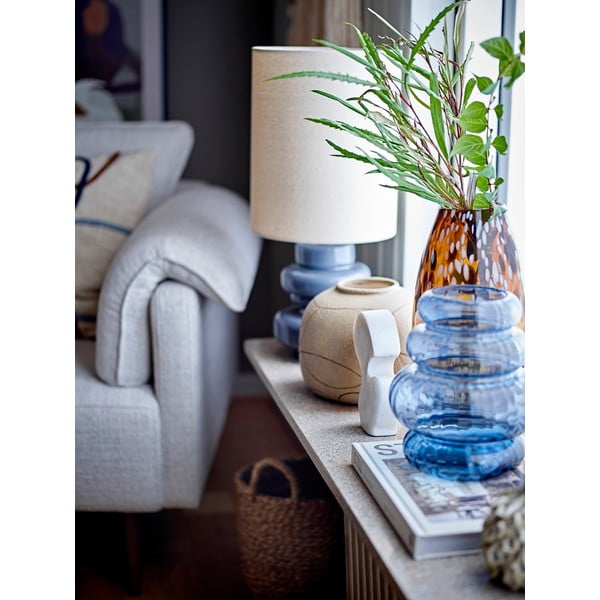 Veioză albastră cu abajur textil (înălțime 51 cm) Fabiola – Bloomingville-image-2