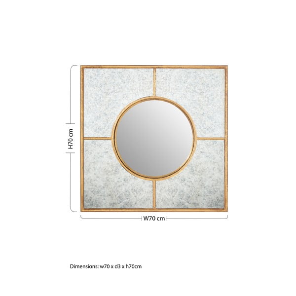 Oglindă de perete 70x70 cm Zariah – Premier Housewares-image-2