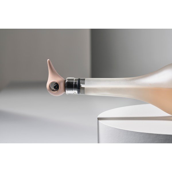 Dop din silicon pentru sticle de vin Zone Rocks, roz-image-3