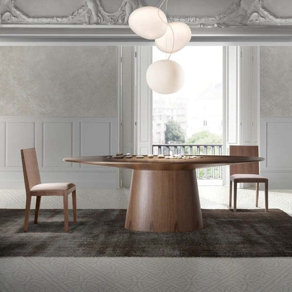 Masă ovală din furnir de nuc Ángel Cerdá Luis-image-3