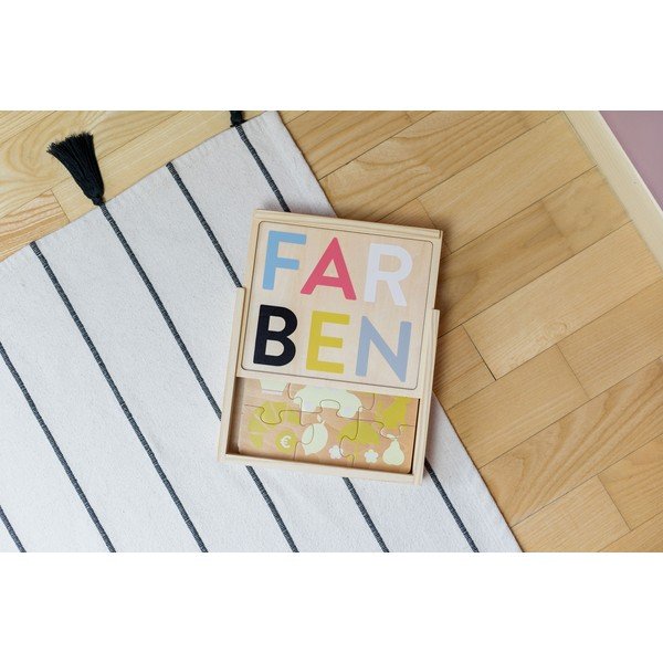 Set 4 puzzle-uri din lemn Kindsgut Colours-image-3