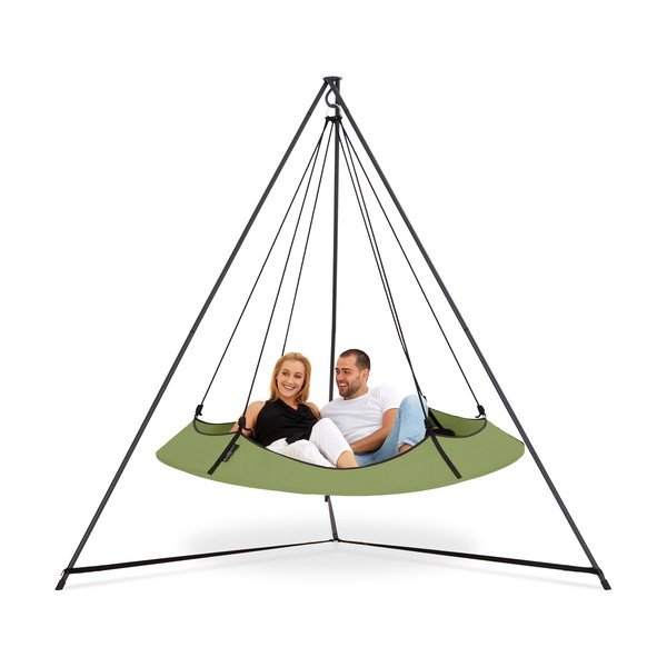 Leagăn de grădină verde cu suport - Hangout Pod-image-2