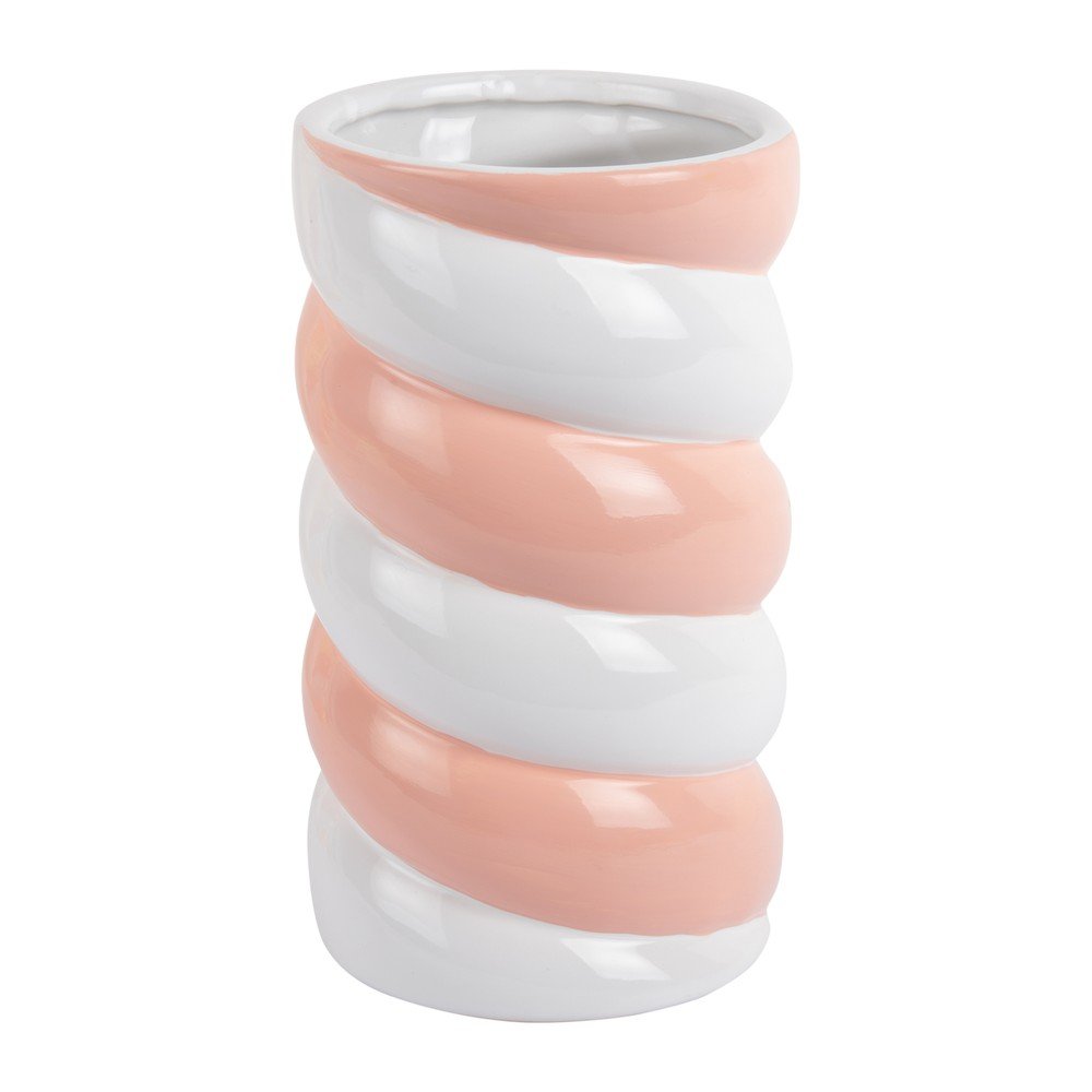 Vază albă/roz din ceramică (înălțime 23 cm) Marshmallow – PT LIVING