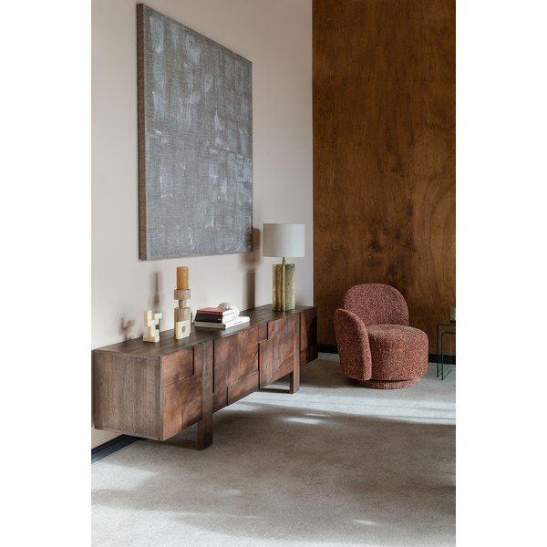 Comodă TV în culoare naturală închisă din lemn masiv 188x60x45 cm Bruneau – Dutchbone-image-1