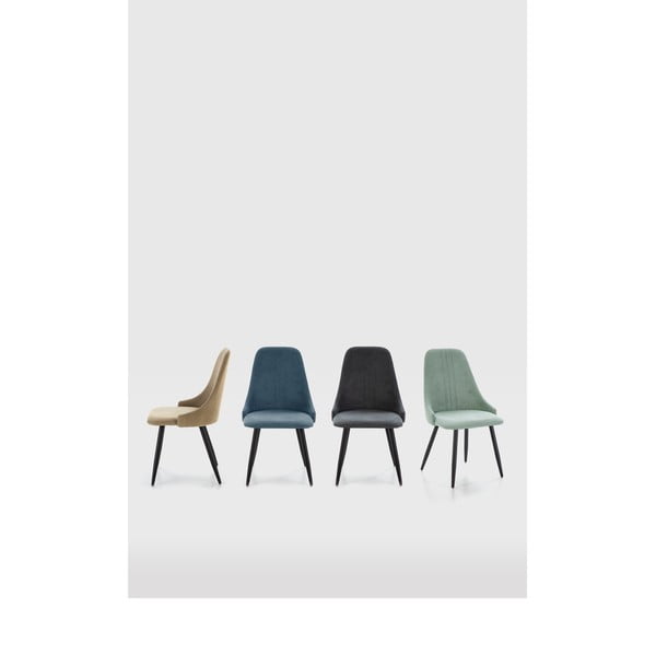 Scaune de dining verde-deschis 4 buc. Mani – Marckeric-image-1