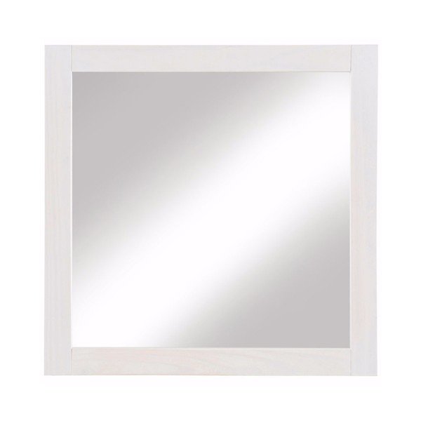 Oglindă de perete din lemn masiv de pin Støraa Cabana, alb-image-1