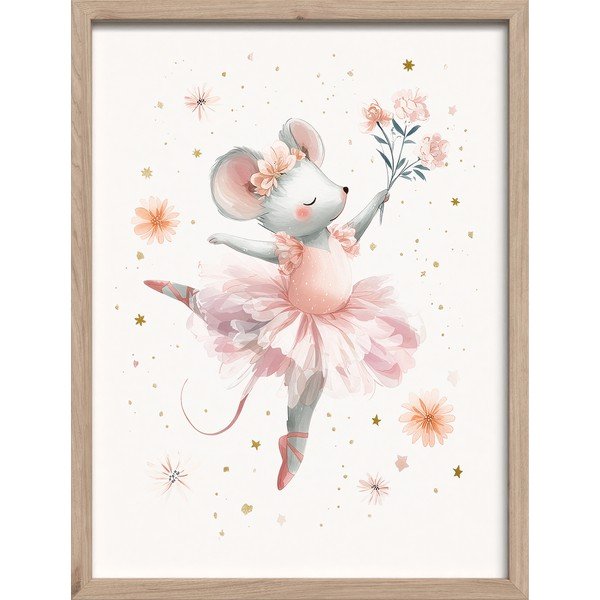 Tablou pentru copii 30x40 cm Mouse Ballerina – Styler
