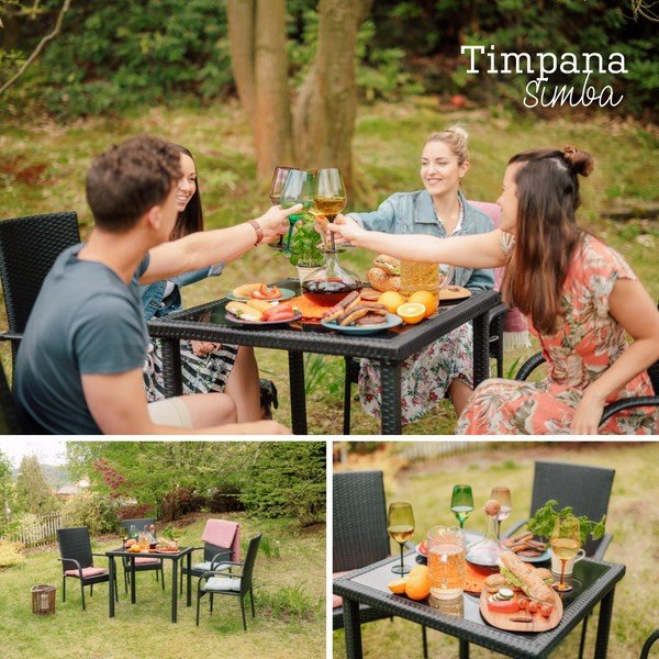 Set mobilier grădină din ratan artificial Timpana Simba-image-1