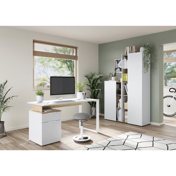 Birou cu blat alb 61x140 cm Hasselt – Germania-image-1