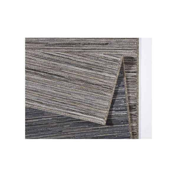 Covor potrivit și pentru exterior Lotus 80x24 cm, gri, cu dungi-image-2