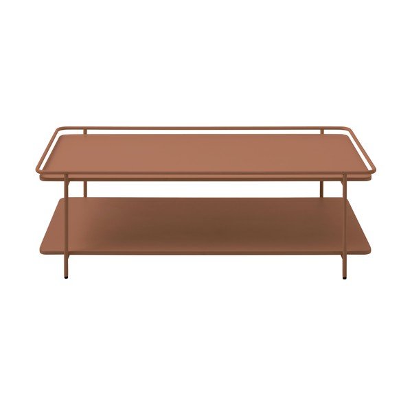 Măsuță de cafea teracotă din metal 55x110 cm Yuba – Unique Furniture