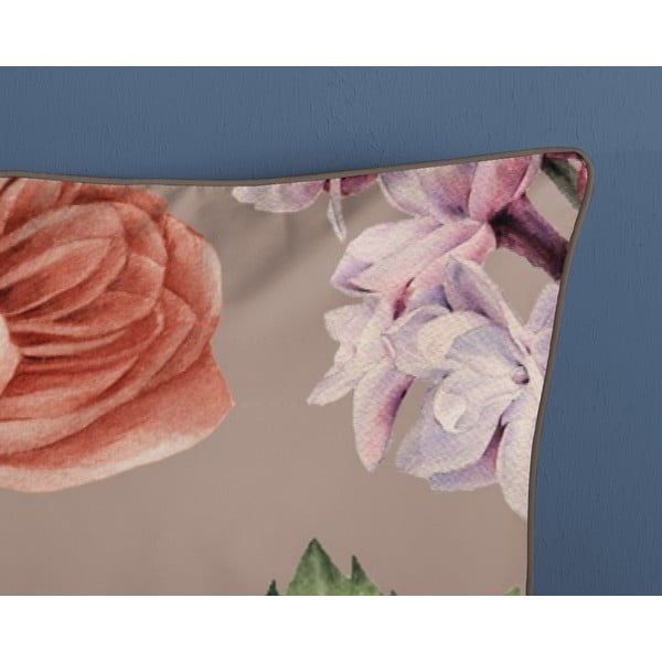 Lenjerie de pat gri-maro din bumbac satinat pentru pat dublu, extinsă 240x220 cm Fiori – Descanso-image-3