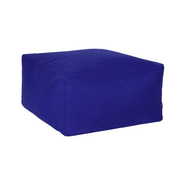 Puf albastru cu tapițerie din lână Keno – noo.ma