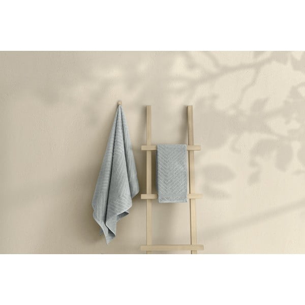 Prosoape de baie gri-deschis 2 buc. din bumbac din frotir – Foutastic-image-1