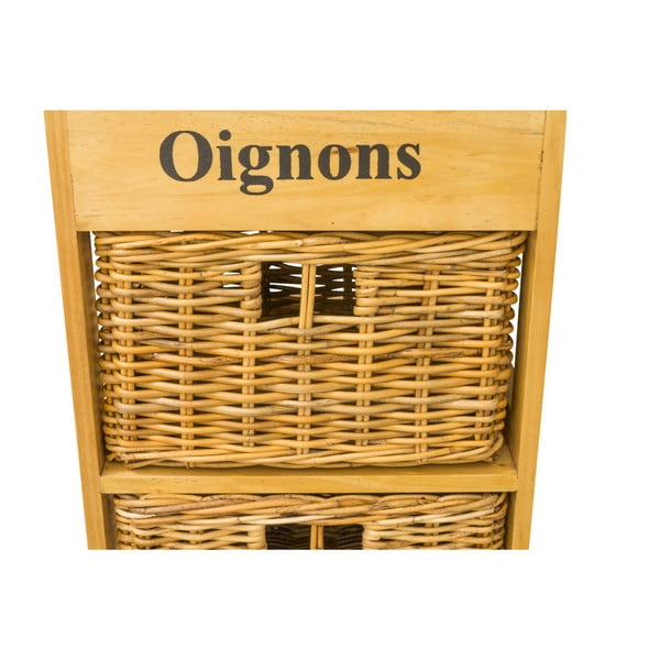 Raft din lemn de pin cu 3 compartimente pentru legume Bluebone Onion-image-2