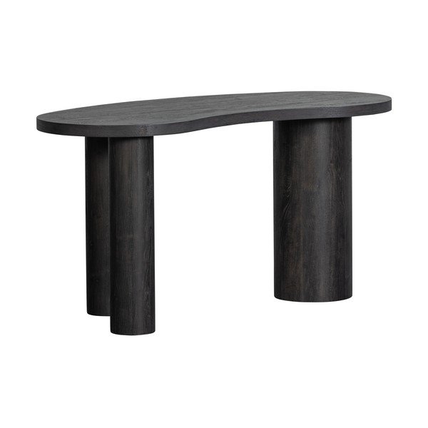 Masă consolă maro închis cu aspect de lemn de pin 70x150 cm Maan – WOOOD-image-3