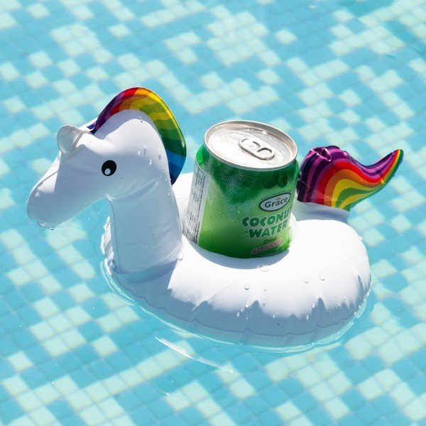 Suport gonflabil pentru doze băuturi InnovaGoods Unicorn-image-1