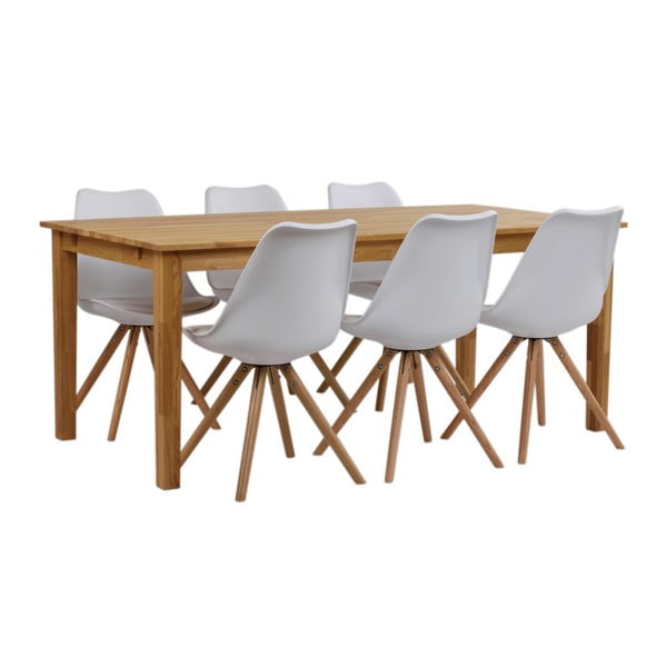 Masă din lemn masiv de stejar Folke Finnus, 180 x 90 cm-image-4