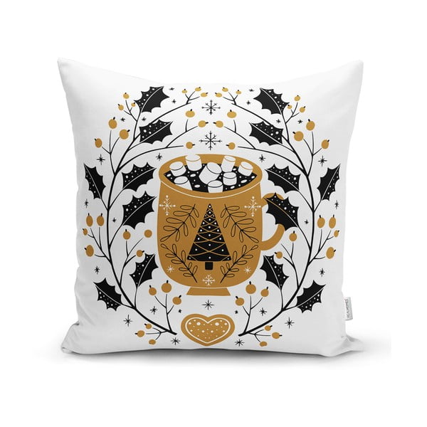 Față de pernă 43x43 cm  cu model de Crăciun Golden Illustration – Mila Home