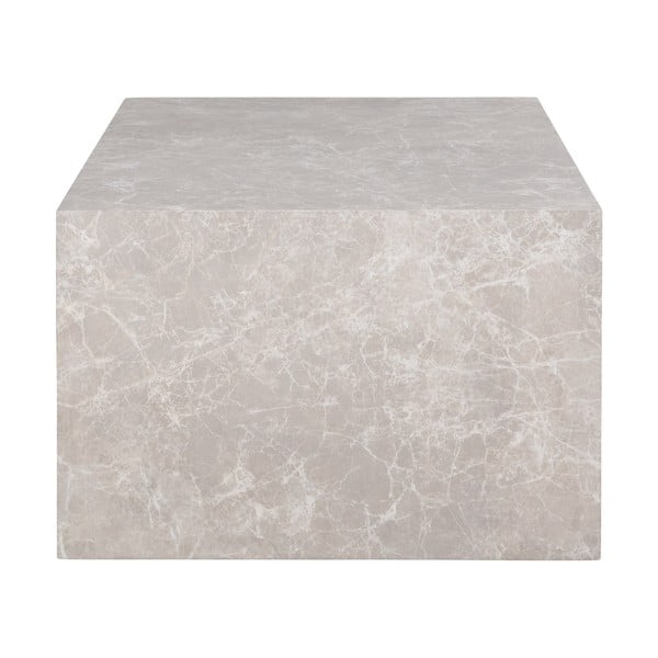 Măsuță de cafea bej cu aspect de marmură 60x80 cm Prague – House Nordic-image-3