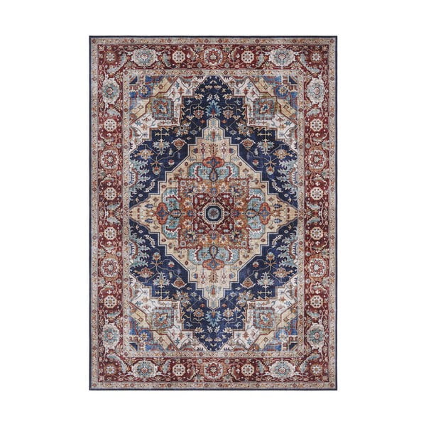 Covor Nouristan Sylla, 80 x 150 cm, roșu - albastru închis