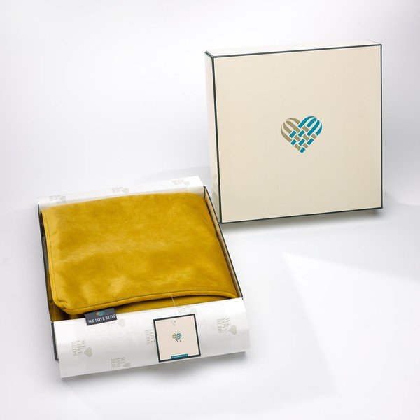 Față de pernă WeLoveBeds Dijon, 50 x 50 cm, galben-image-1