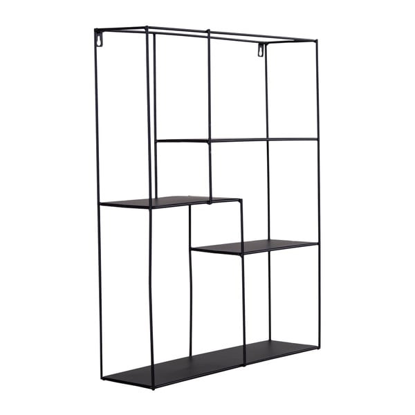Etajeră neagră metalică de perete Mons - House Nordic-image-1