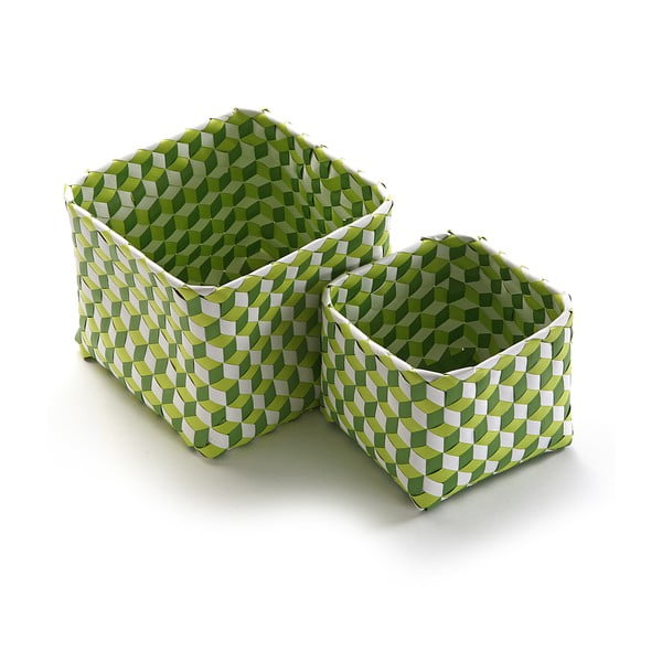 Set 2 coșulețe Versa Baskets Small,verde
