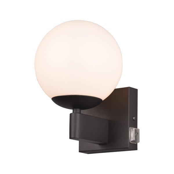 Aplică de perete negru-mat ø 14 cm Kula – Trio