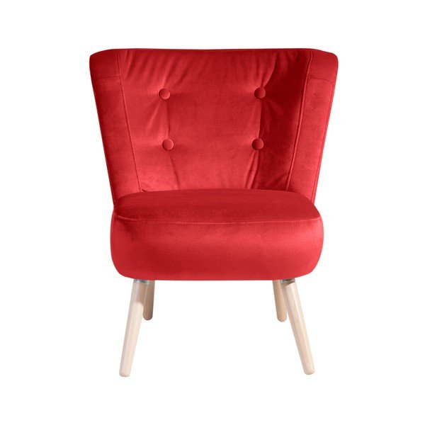 Fotoliu Max Winzer Neele Velvet, roșu-image-1