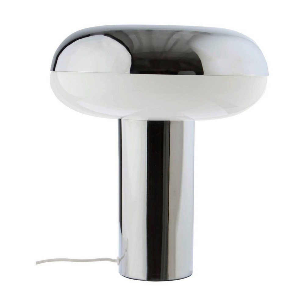 Veioză argintiu-lucios din metal (înălțime 32 cm) Paneta – Jotex