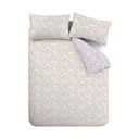 Lenjerie de pat mov lavandă-bej din bumbac pentru pat dublu 200x200 cm Ditsy Floral – Bianca