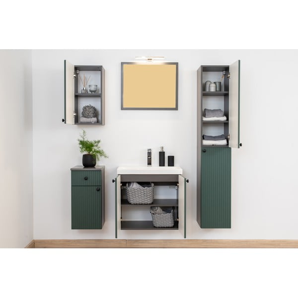 Dulap de baie verde/gri antracit suspendat  30x60 cm Asti – STOLKAR-image-3