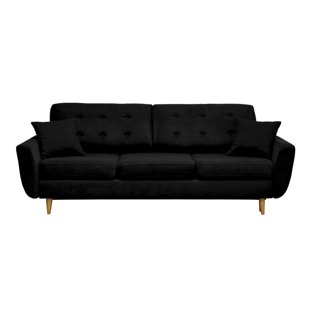 Canapea extensibilă cu 3 locuri Cosmopolitan design Barcelona, negru