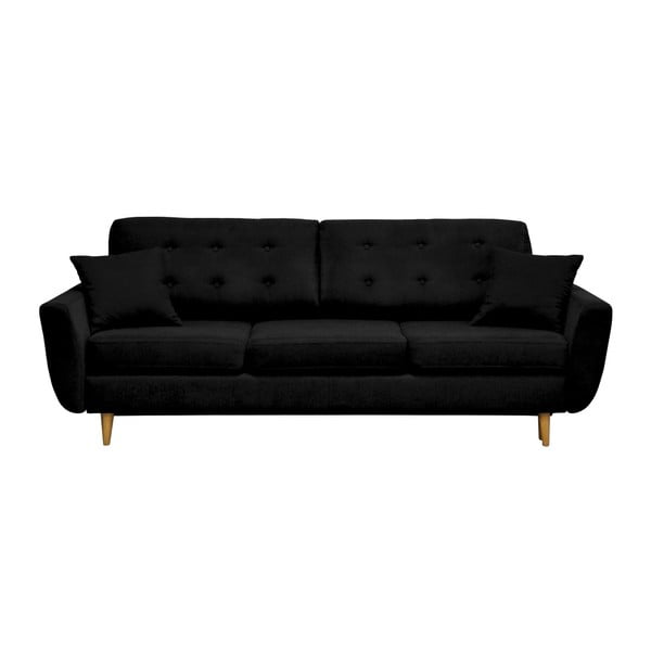 Canapea extensibilă cu 3 locuri Cosmopolitan design Barcelona, negru