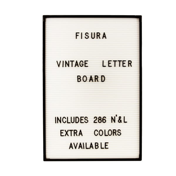 Tablă de perete cu litere negre Fisura Vintage