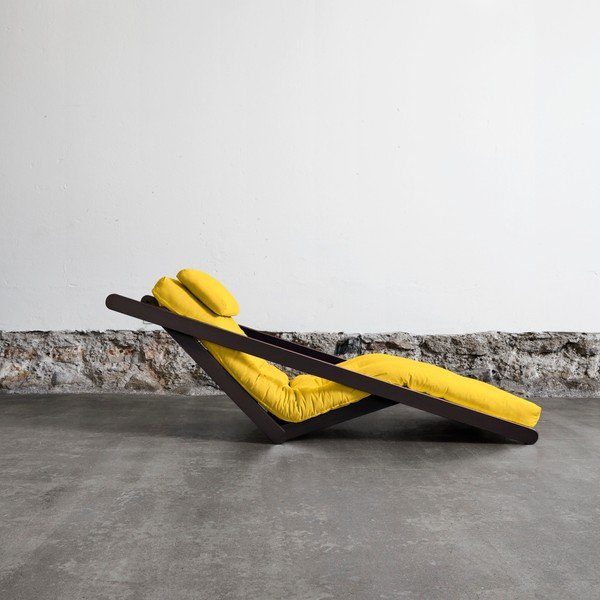 Șezlong extensibil Karup Figo Wenge/Amarillo-image-1
